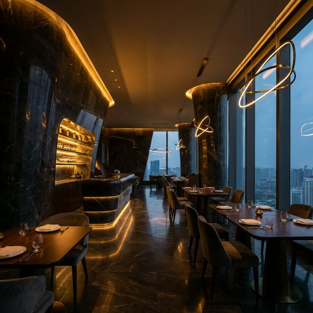Дизайн интерьера ресторана Aura Restaurant
